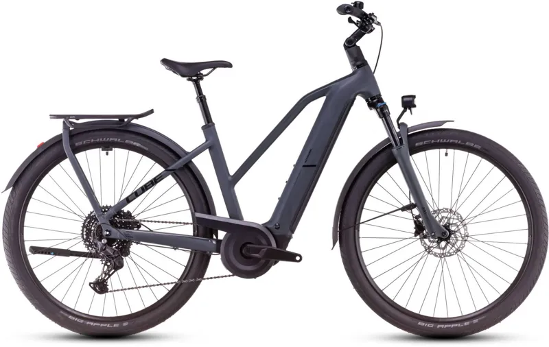 2025 Cube Kathmandu Hybrid One 800 Trapeze - Electric Hybrid Bike - Shadow Grey / Black