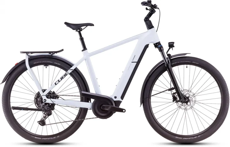 2025 Cube Kathmandu Hybrid One 800 - Electric Hybrid Bike - Polar White / Black