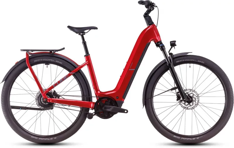 2025 Cube Kathmandu Hybrid Comfort Pro 800 Easy Entry - Electric Hybrid Bike - Electric Red / Red