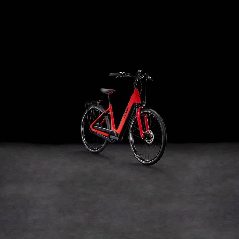 2025 Cube Supreme Hybrid Comfort Pro 625 Easy Entry - Electric Hybrid Bike - Fire Red / Black-6