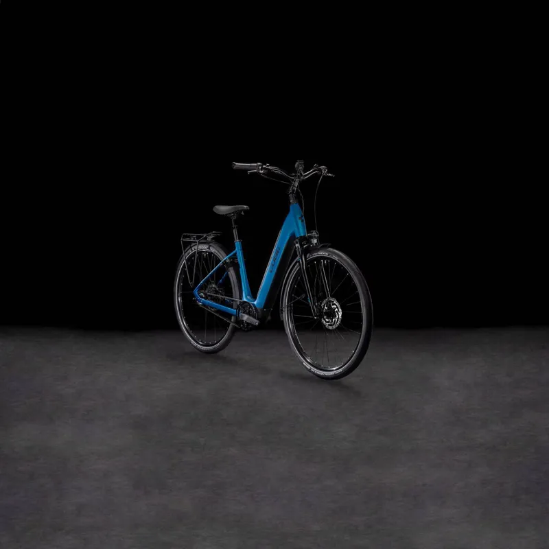 2025 Cube Supreme Hybrid Deluxe One 625 Easy Entry - Electric Hybrid Bike - Electric Blue / Black-7