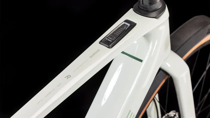 2025 Cube Nuroad Hybrid C:62 Race FE 400X - Fully equipped Electric Gravel Bike - Desert Stone / Green-2