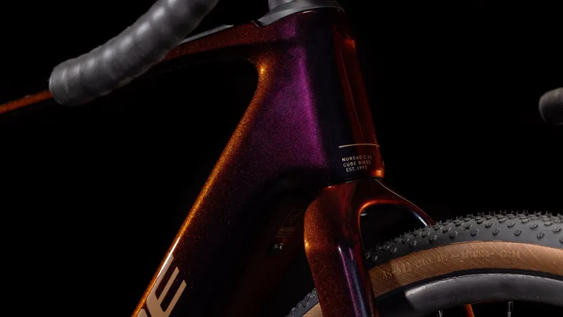 2025 Cube Nuroad Hybrid C:62 SLT 400X - Electric Gravel Bike - Solar Eclipse / Bronze-5