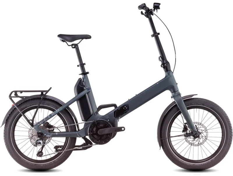 2025 Cube Fold Hybrid 500 - Electric Folding Bike - Sage Brush Green / Prism