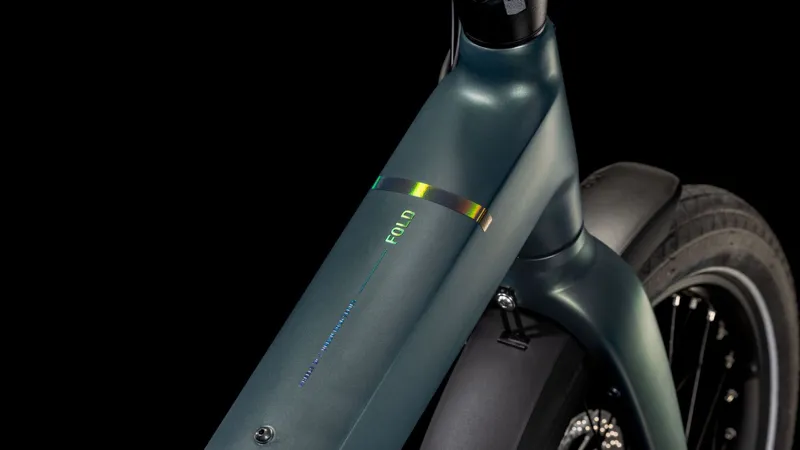 2025 Cube Fold Hybrid 500 - Electric Folding Bike - Sage Brush Green / Prism-2