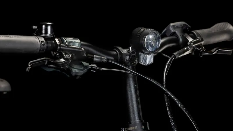 2025 Cube Fold Hybrid 500 - Electric Folding Bike - Merlot Red / Reflex-6