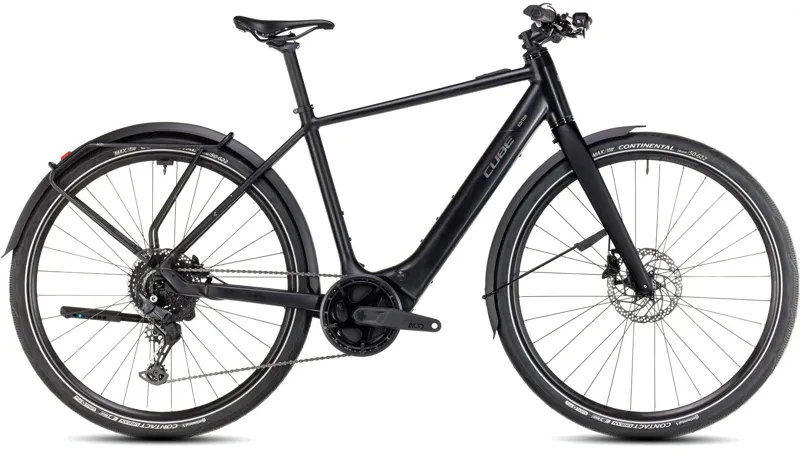 2025 Cube Editor Hybrid Pro FE 400X - Fully Equipped Electric Hybrid Bike - Black / Spectral