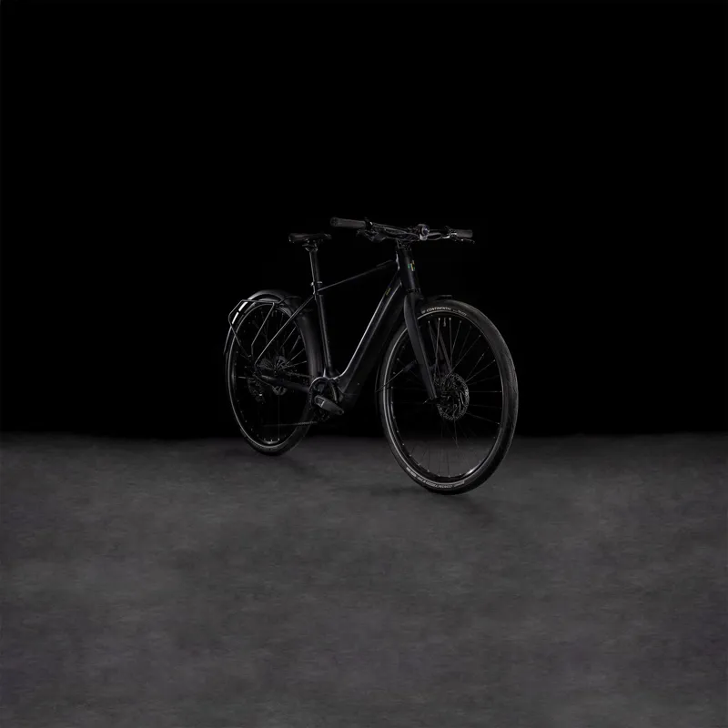 2025 Cube Editor Hybrid Pro FE 400X - Fully Equipped Electric Hybrid Bike - Black / Spectral-1