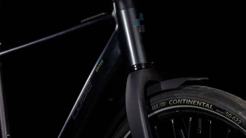 2025 Cube Editor Hybrid Pro FE 400X - Fully Equipped Electric Hybrid Bike - Black / Spectral-4