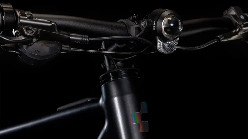 2025 Cube Editor Hybrid Pro FE 400X - Fully Equipped Electric Hybrid Bike - Black / Spectral-5