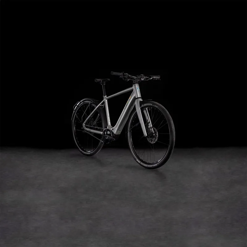 2025 Cube Editor Hybrid SLX FE 400X - Fully Equipped Electric Hybrid Bike - Sleek Grey / Spectral-1