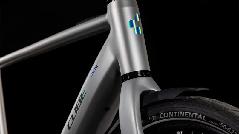 2025 Cube Editor Hybrid SLX FE 400X - Fully Equipped Electric Hybrid Bike - Sleek Grey / Spectral-7