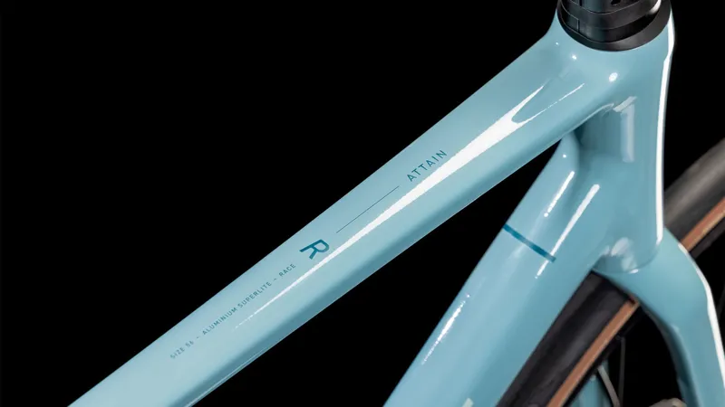 2025 Cube Attain Race - Tiagra equipped Road Bike - Teal Grey / Ice-2