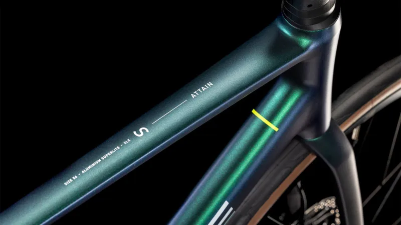 2025 Cube Attain SLX - 105 equipped Road Bike - Goblin / Yellow-2