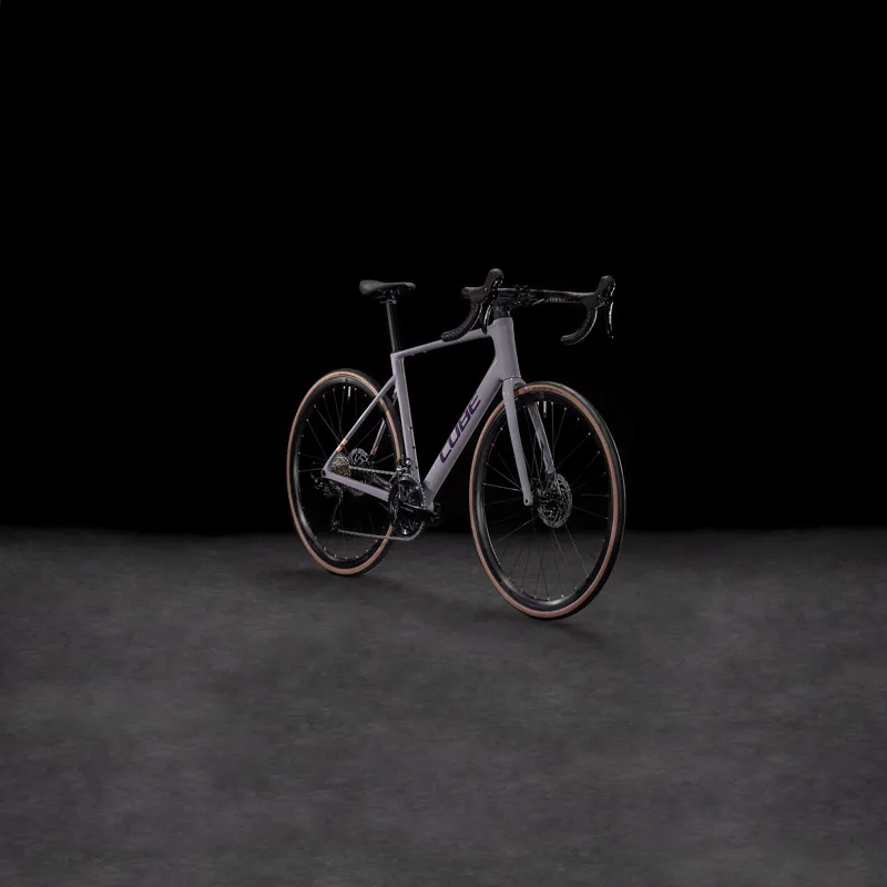 2025 Cube Attain C:62 Race - 105 equipped Carbon Road Bike - Plum Grey / Brink-1