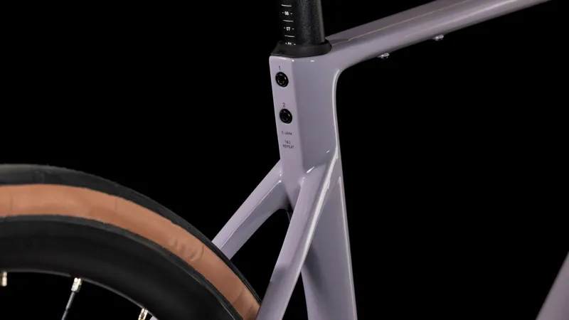 2025 Cube Attain C:62 Race - 105 equipped Carbon Road Bike - Plum Grey / Brink-4