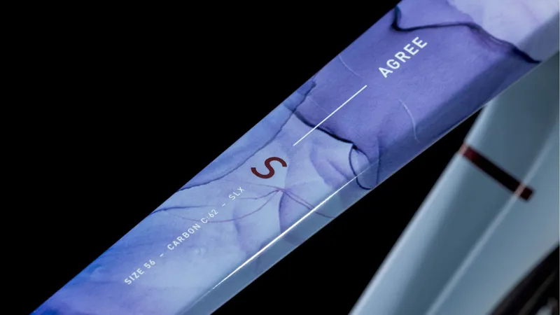 2025 Cube Agree C:62 SLX - SRAM Force AXS equipped Road Bike - Pigeon Blue / Art-3