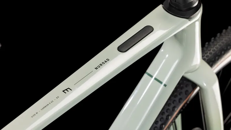 2025 Cube Nuroad C:62 EX - SRAM AXS equipped Carbon Gravel bike - Desert Stone / Green-2