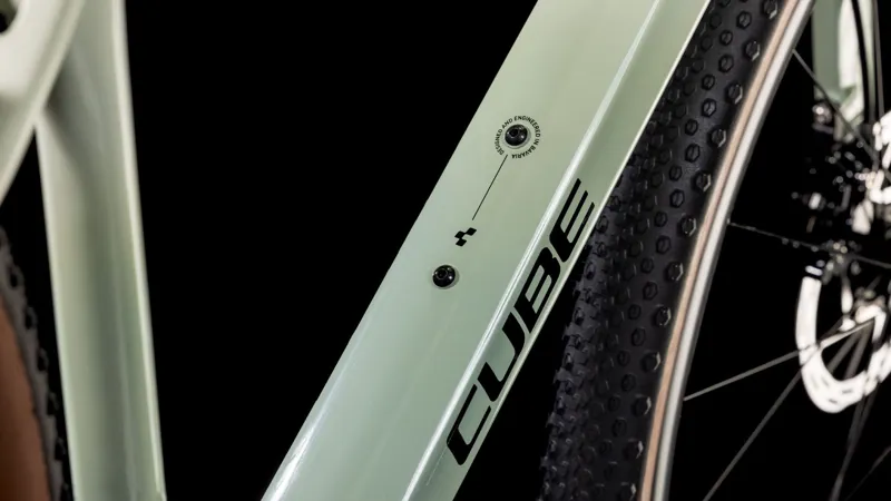 2025 Cube Nuroad C:62 EX - SRAM AXS equipped Carbon Gravel bike - Desert Stone / Green-3