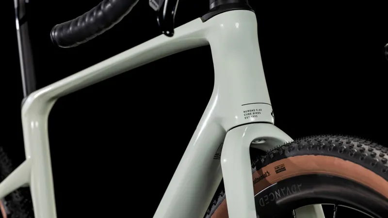 2025 Cube Nuroad C:62 EX - SRAM AXS equipped Carbon Gravel bike - Desert Stone / Green-6