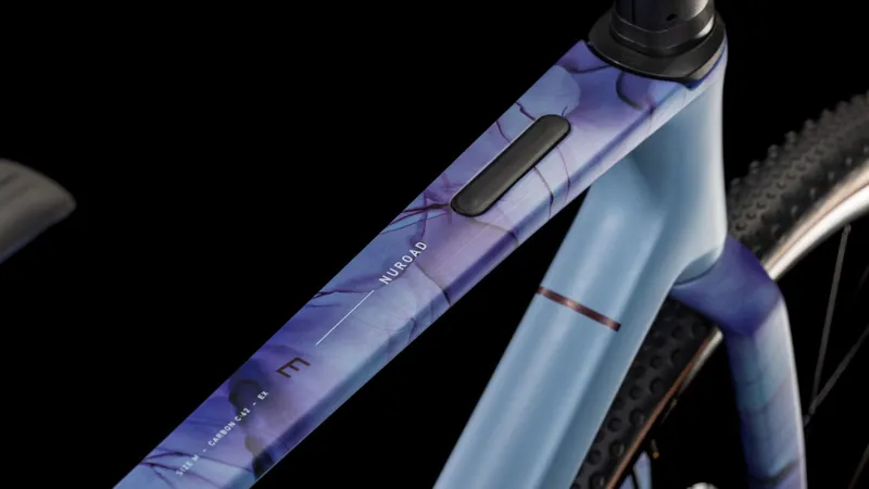 2025 Cube Nuroad C:62 EX - SRAM AXS equipped Carbon Gravel bike - Pigeon Blue / Art-2