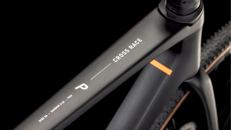 2025 Cube Cross Race C:62 Pro - Carbon Cyclocross Bike - Carbon / Orange-2