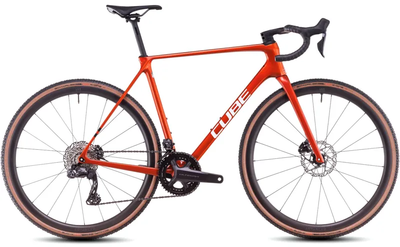 2025 Cube Cross Race C:62 SLX - Carbon Cyclocross Bike - Electric Orange / White