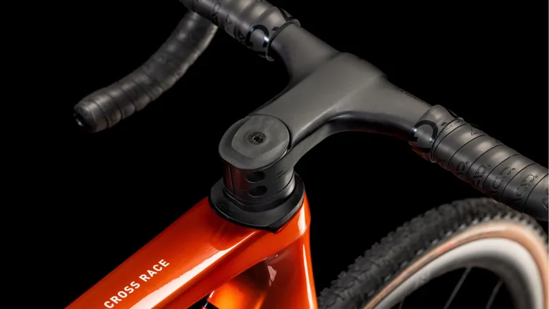 2025 Cube Cross Race C:62 SLX - Carbon Cyclocross Bike - Electric Orange / White-3