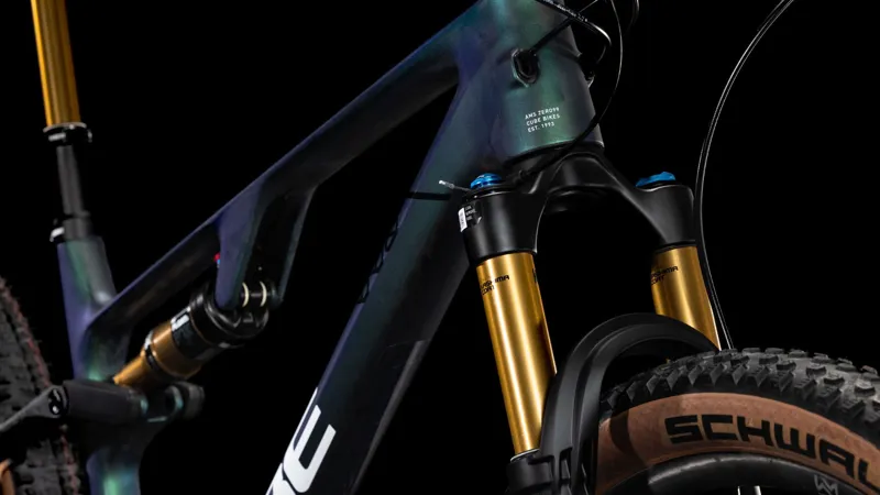 2025 Cube AMS Zero99 C:68X SLX 29 - Full Suspension Carbon XC Mountain Bike - Liquid Goblin /White-7