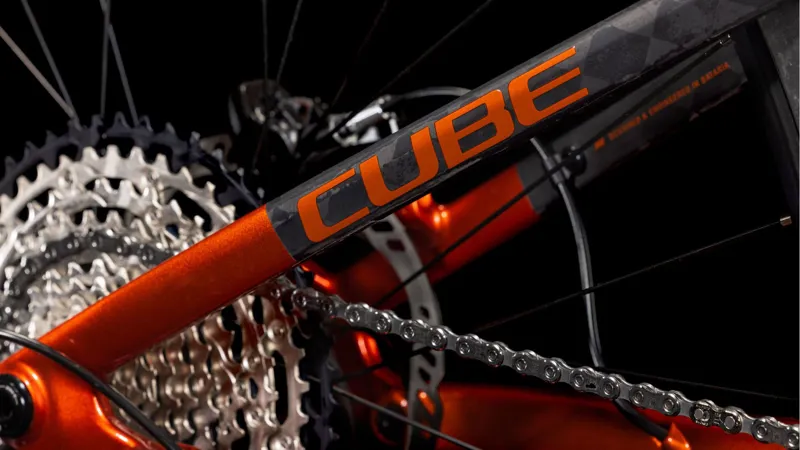 2025 Cube AMS ONE11 C:68X Pro 29 - Full Suspension Carbon XC Mountain Bike - Electric Orange / Carbon-3