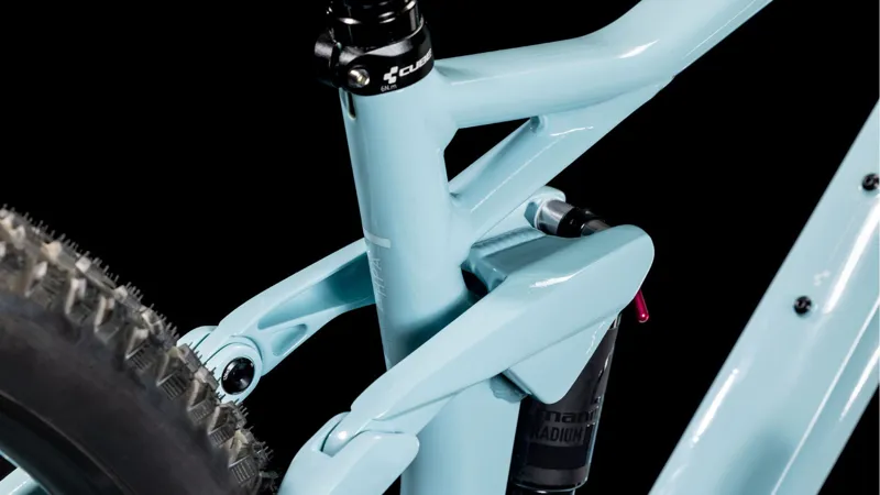 2025 Cube Stereo ONE22 Pro - Full Suspension Trail Mountain Bike - Sky Blue / White-3