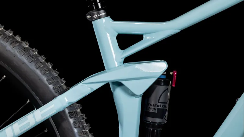 2025 Cube Stereo ONE22 Pro - Full Suspension Trail Mountain Bike - Sky Blue / White-4