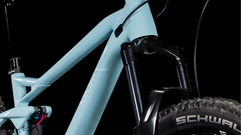 2025 Cube Stereo ONE22 Pro - Full Suspension Trail Mountain Bike - Sky Blue / White-5