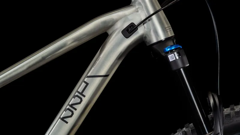 2025 Cube Stereo ONE22 Race - Full Suspension Trail Mountain Bike - Raw Metal / Black-3