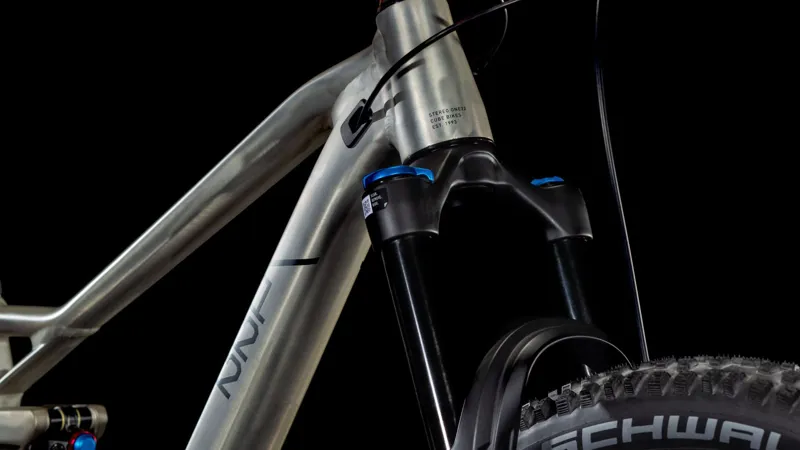 2025 Cube Stereo ONE22 Race - Full Suspension Trail Mountain Bike - Raw Metal / Black-4