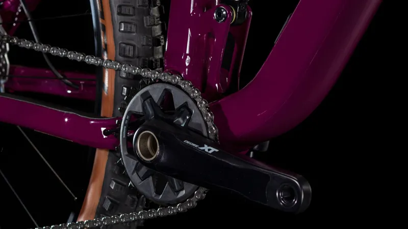 2025 Cube Stereo ONE22 Race - Full Suspension Trail Mountain Bike - Wine / Grey-6