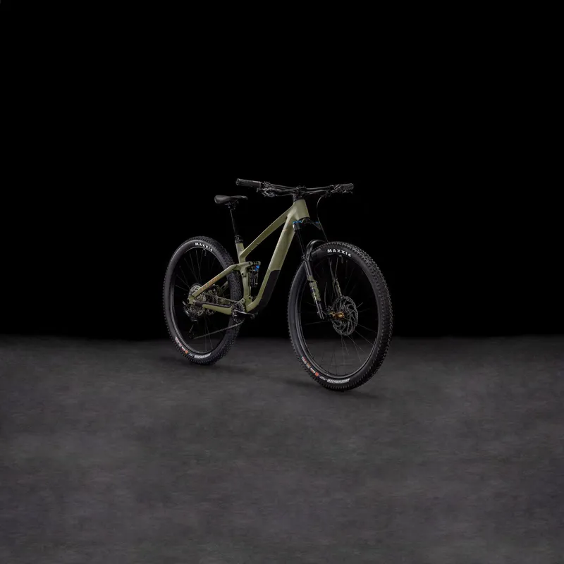 2025 Cube Stereo ONE22 C:62 TM - Full Suspension Trail Mountain Bike - Olive / Gold-1