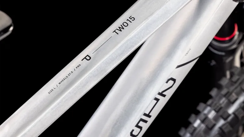 2025 Cube TWO15 Pro 27.5 - Downhill Mountain Bike - Raw Metal / Black-2