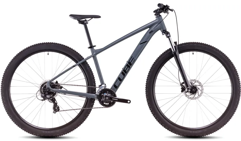 2025 Cube Aim One Hardtail Mountain Bike Foggy Black Black