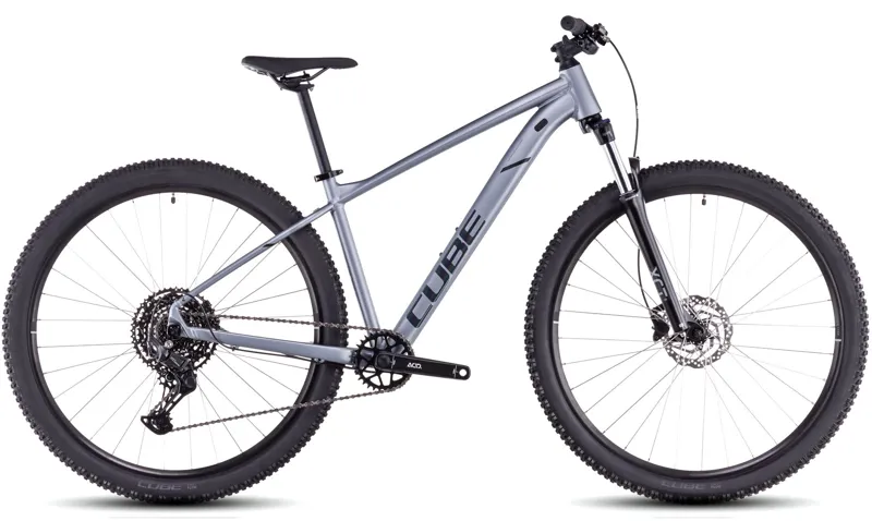 2025 Cube Aim Race - Hardtail Mountain Bike - Grey / Black