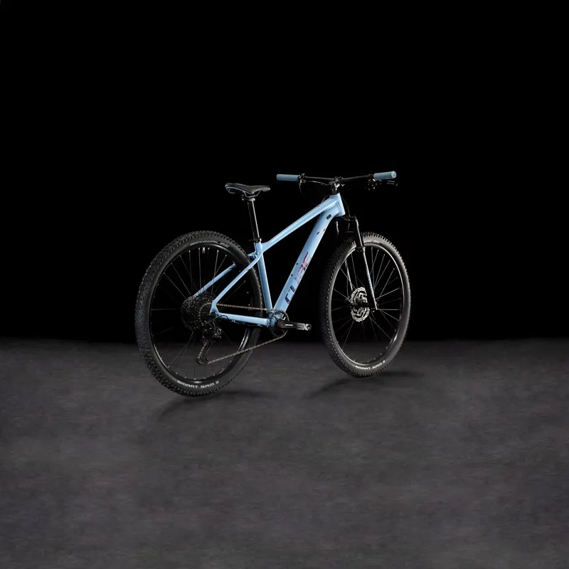 2025 Cube Attention SLX - Hardtail Mountain Bike - Pigeon Blue / Ruby Red-1