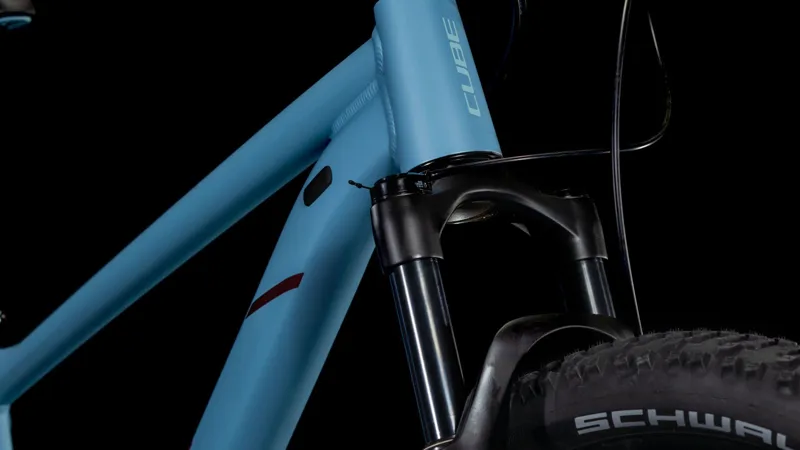 2025 Cube Attention SLX - Hardtail Mountain Bike - Pigeon Blue / Ruby Red-4