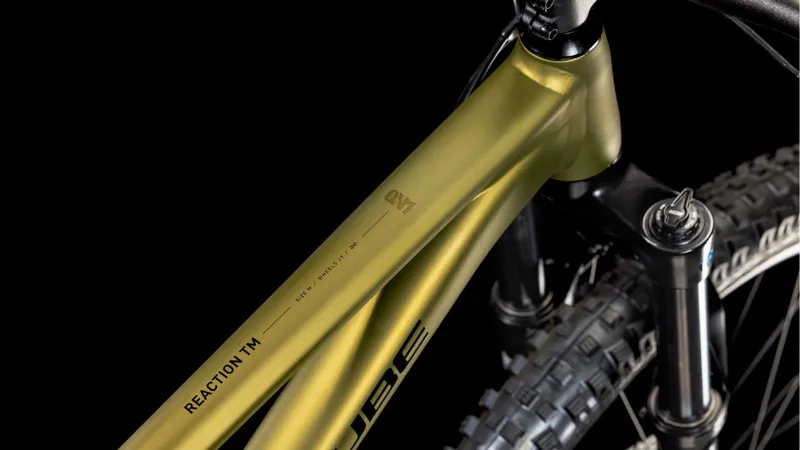 2025 Cube Reaction TM One - Hardtail Trail Mountain Bike - Golden Lime / Black-2