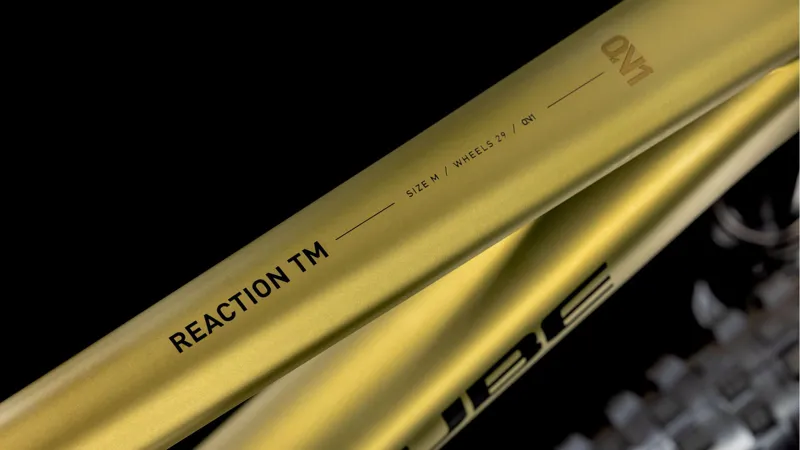 2025 Cube Reaction TM One - Hardtail Trail Mountain Bike - Golden Lime / Black-3