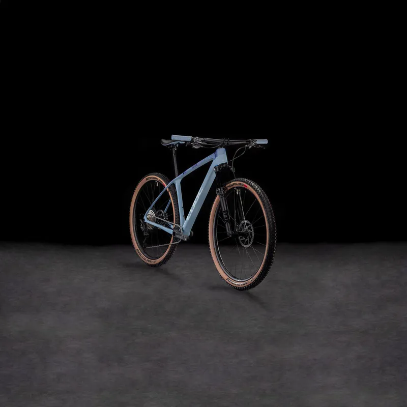 2025 Cube Reaction C:62 Race - Carbon Hardtail Mountain Bike - Pigeon Blue / Art-1