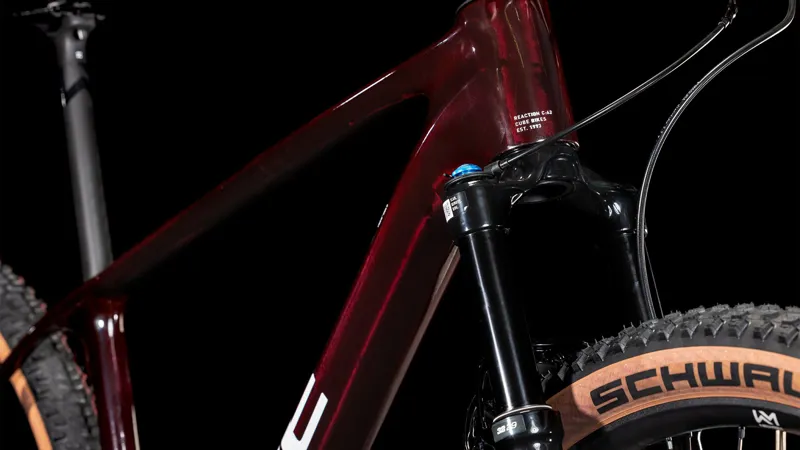 2025 Cube Reaction C:62 SLX - Carbon Hardtail Mountain Bike - Liquid Red / White-7