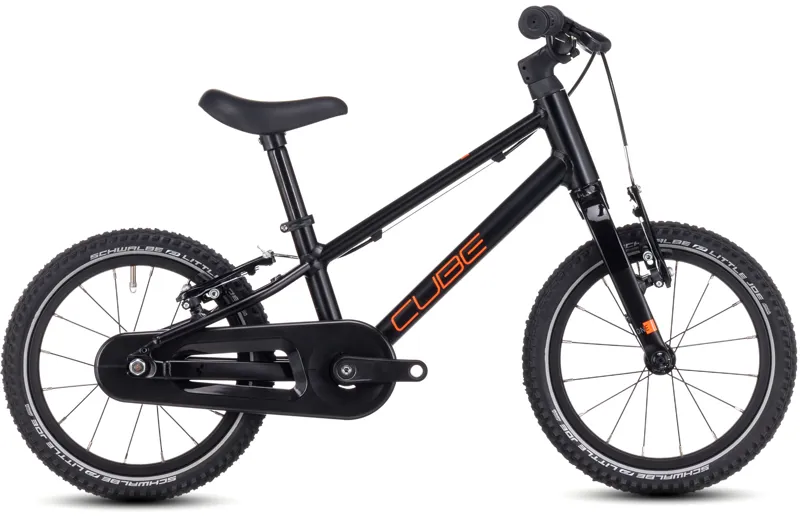 2025 Cube Numove 140 - 14inch wheel Kids Bike - Black / Orange