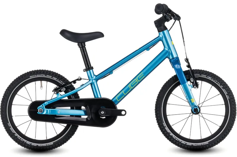 2025 Cube Numove 140 - 14inch wheel kids bike - Blue / Lime