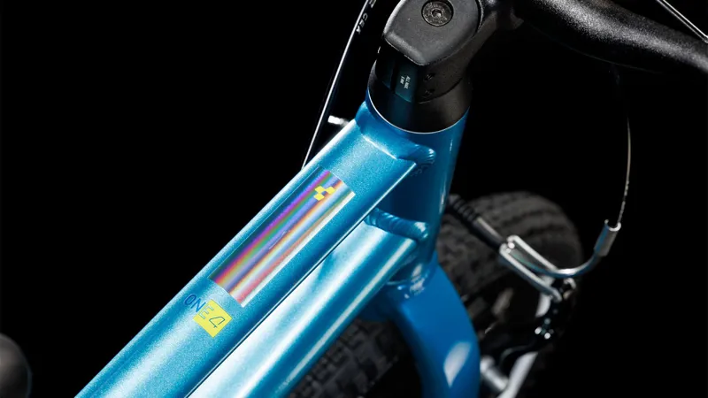 2025 Cube Numove 140 - 14inch wheel kids bike - Blue / Lime-2