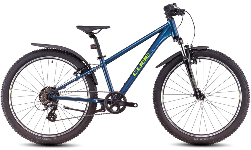 2025 Cube Acid 240 Allroad - 24inch wheel kids bike - Deep Cobalt / Apple